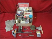 Table Saw Miter Gage, Leather Work Gloves, Screws