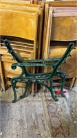 Pair of Heavy Cast Iron Garden Seat Ends