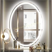 Keonjinn 24x32 Inch Oval LED Bathroom Mirror