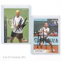 Signed 2003 Netpro Andre Agassi Tennis Cards (2)