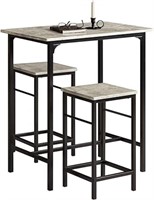 SoBuy 3 Piece Dining Set,Dining Table with 2 Stool