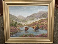 Framed Jean Cooke Painting, 28x31 "