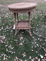 Vintage Wicker Table 2' wide and 29" high