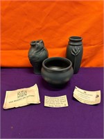 Original Van Briggle Signed Pottery Vases & Bowl