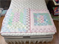 Handmade Baby Quilts (2) #86 Floral/Gingham