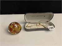 INDIA PAPERWEIGHT, PRESCRIPTION GLASSES