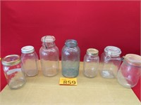 Assorted Glass Jars