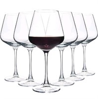 Wine Glasses (Set of 6, 20 Oz), Large Clear Wine G