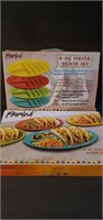 (2) New In Box 4Pc Fiesta Plate Set