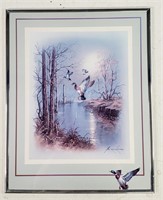 Flying Ducks Framed Art