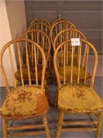 (8) Bent Wood Painted Chairs