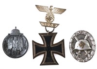 Four WWII Nazi Medals & Badges