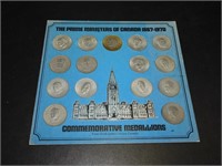 1867 1970 Prime Ministers of Canada Medallion Set