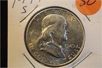 1949-S Franklin Silver Half Dollar