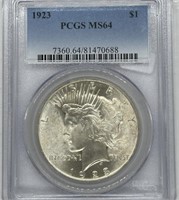 1923 Peace Silver Dollar PCGS MS64
