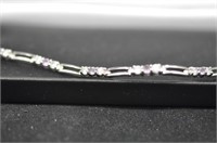 White sapphire tennis bracelet
