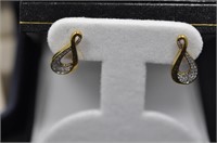 White sapphire earrings