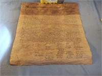 Declaration of independence 13 3/4 x 15 1/2