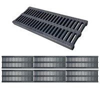 Natotela 6 Pack Polymer Plastic Channel Drain Grat