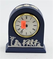 Wedgwood Blue Jasperware dresser clock 5”
