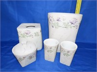 Lot of Rose Trail Bathroom Accessories