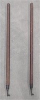 (X) Vtg. Wooden Window Opening Poles (39" Long)