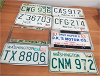 (6) License Plates 3 Covers