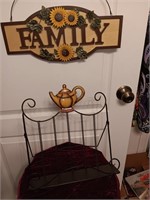 2 metal pcs large bookstand and sunflower decor