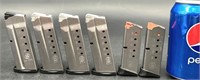 6 Smith & Weson Magazines - 9mm, 380 & 40