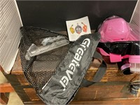 Pink full face snorkel mask