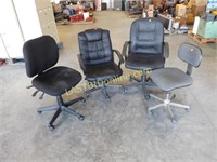 4 ROLLING OFFICE CHAIRS