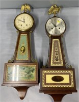 2 Banjo Clocks; Plymouth & Seth Thomas