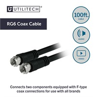 $25 Utilitech 100-ft Rg6 Black Coaxial Cable