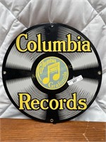 Porcelain/Metal Sign, thick, Columbia Records