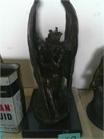 Satan Bronze Sculpture on Marble Base