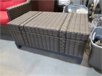 WOVEN OUTDOOR LIFT TOP STORAGE TRUNK