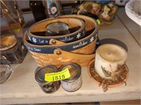 Baskets & candle lot