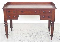 Victorian cedar knee hole desk