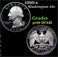 Proof 1990-s Washington Quarter 25c Grades GEM++ P