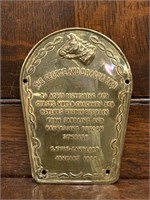 The George And Dragon Inn Brass Plaque