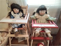 Lee Middleton dolls & high chairs