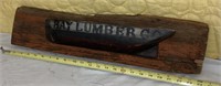 Vintage "Bay Lumber Co" Hand Painted Wall Art