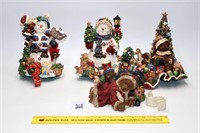 (4) Resin Christmas stocking holders by Grandeur
