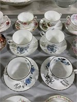 6 Assorted Teacups & Saucers