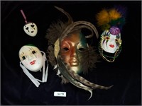 Assorted set of "Venetian" masks (4)