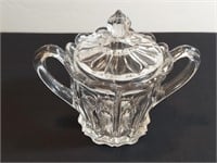 1900 Higbee Glass Covered Sugar Bowl. A Small