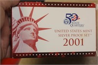 2001 US Mint Silver Proof Set