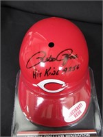 PETE ROSE SIGNED CINCINNATI REDS HELMET COA