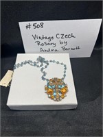 Vtg Czech Rosary by Andrea Barnett