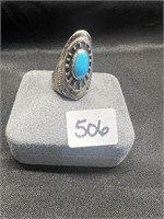 Ben Nighthorse Sterling/ Turquoise Ring